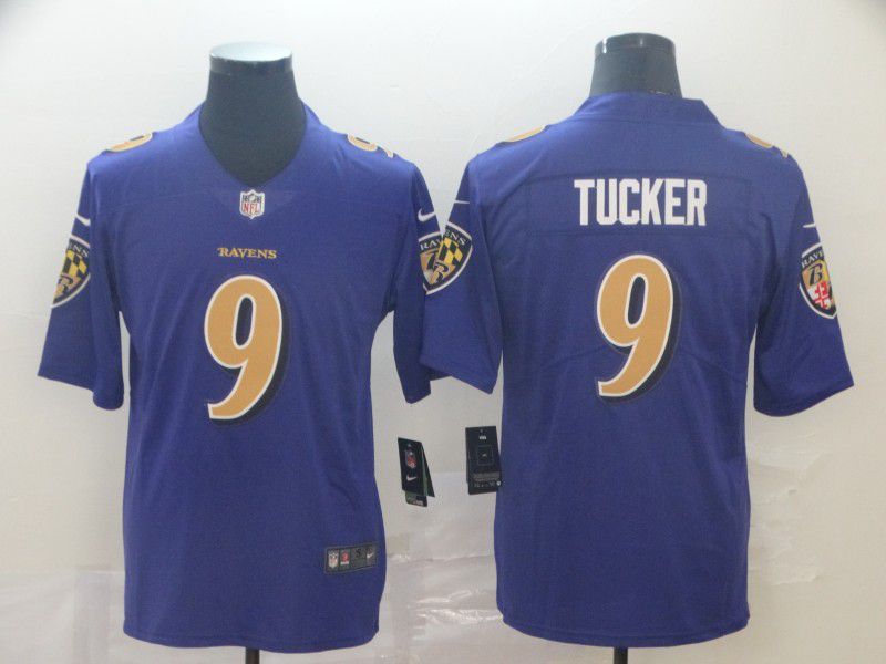 Men Baltimore Ravens #9 Tucker Navy Purple Nike Color Rush Limited NFL Jerseys